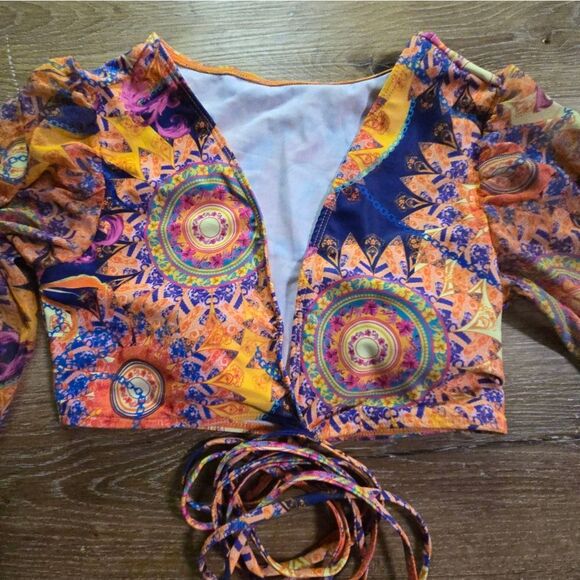 Colorful Floral Swimsuit - Picture 3 of 7